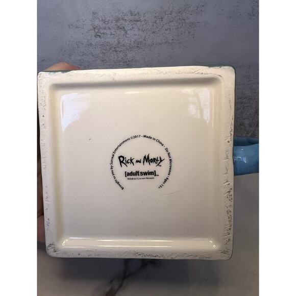 '17 Rick & Morty MR MEESEEKS Coffee SQUARE 3D MUG Adult Swim Cartoon Collectible - Picture 9 of 16